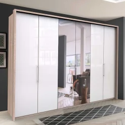 Wohnen Kleiderschränke|Kleiderschränke*Schlafzimmerschrank mit Spiegel Falttür mittig - Bosays V