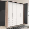 Wohnen Kleiderschränke|Kleiderschränke*Schlafzimmerschrank mit vier Schubladen Soft Close - Vaclyn