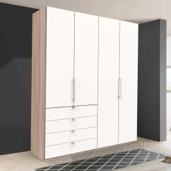 Wohnen Kleiderschränke|Kleiderschränke*Schlafzimmerschrank mit vier Schubladen Soft Close - Vaclyn