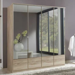 Wohnen Kleiderschränke|Kleiderschränke*Schlafzimmerschrank Rommino mit Spiegeltüren