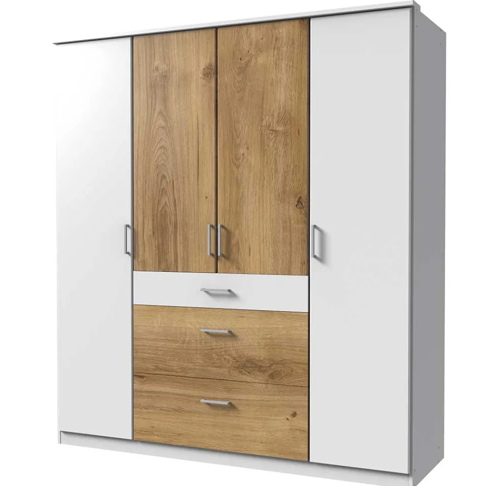 Wohnen Schlafzimmerschrank 4-türig & drei Schubladen - Calassina