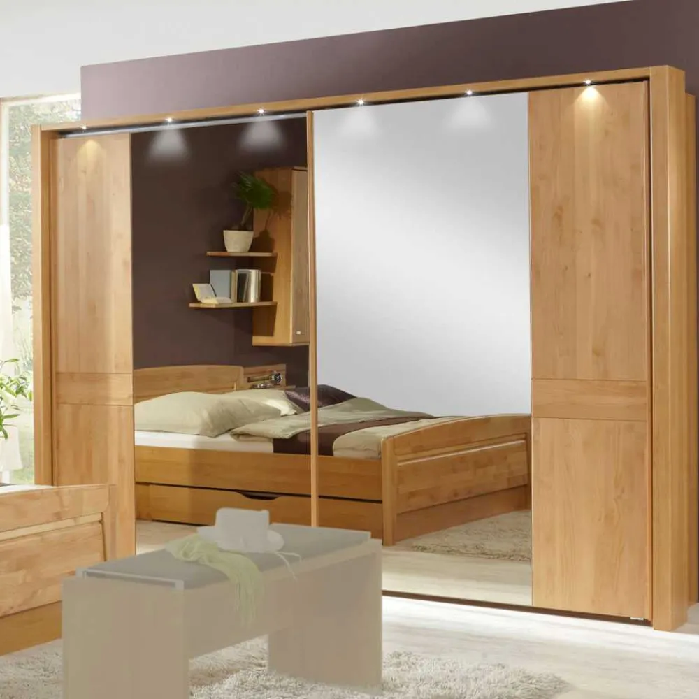 Wohnen Schlafzimmer-Set Bordeaux aus Erle (vierteilig)