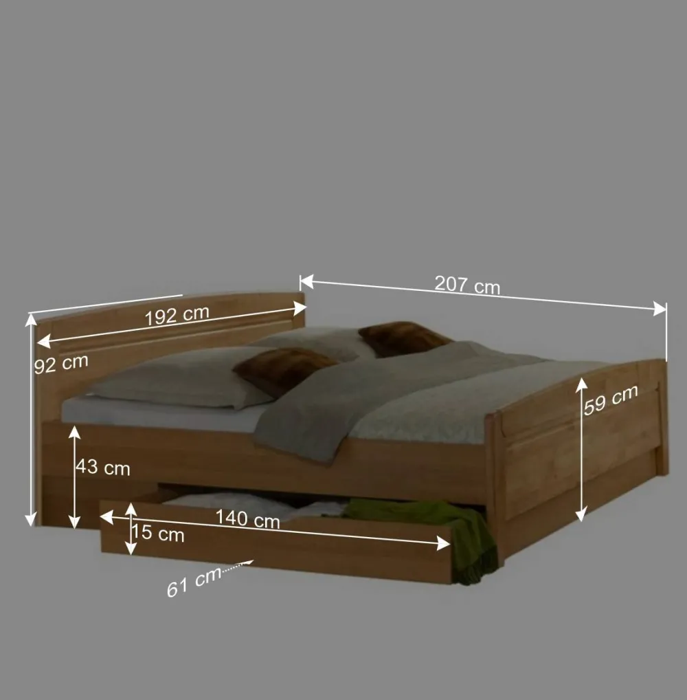 Wohnen Schlafzimmer-Set Bordeaux aus Erle (vierteilig)