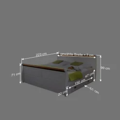 Wohnen Schlafzimmer Komplett*Schlafzimmerset Sicilianu im Landhausstil (vierteilig)