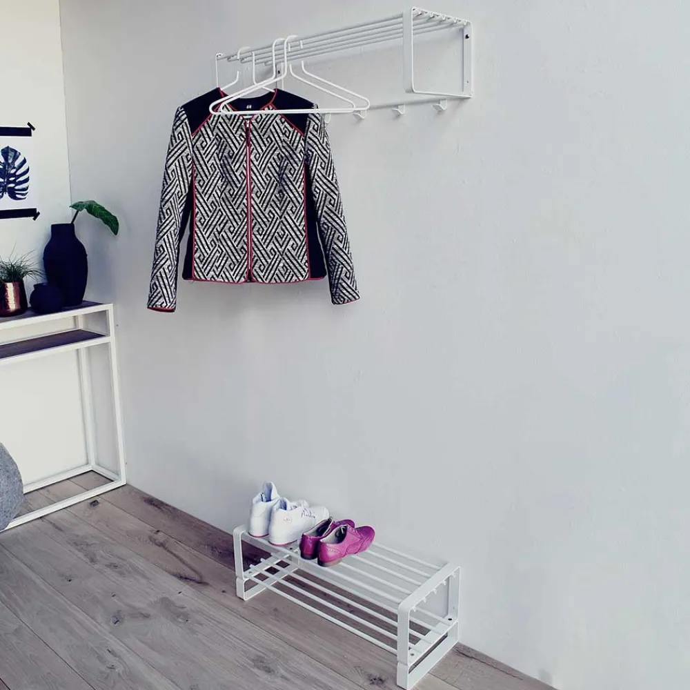 Wohnen Schlichte Garderoben-Möbel in Weiß - Torosma (zweiteilig)