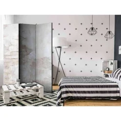 Wohnen Schlichter Design Paravent Betonwand - Ovestica