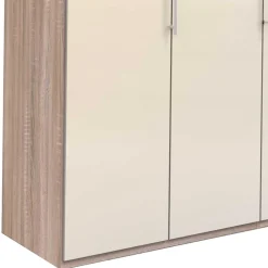 Wohnen Jugendzimmerschränke*Schlichter Kleiderschrank 2-türig in Creme - Rativian