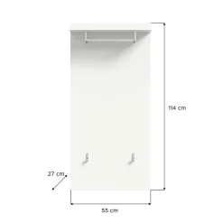 Wohnen Bürogarderoben*Schlichtes Garderobenpaneel in modernem Design - Rugova