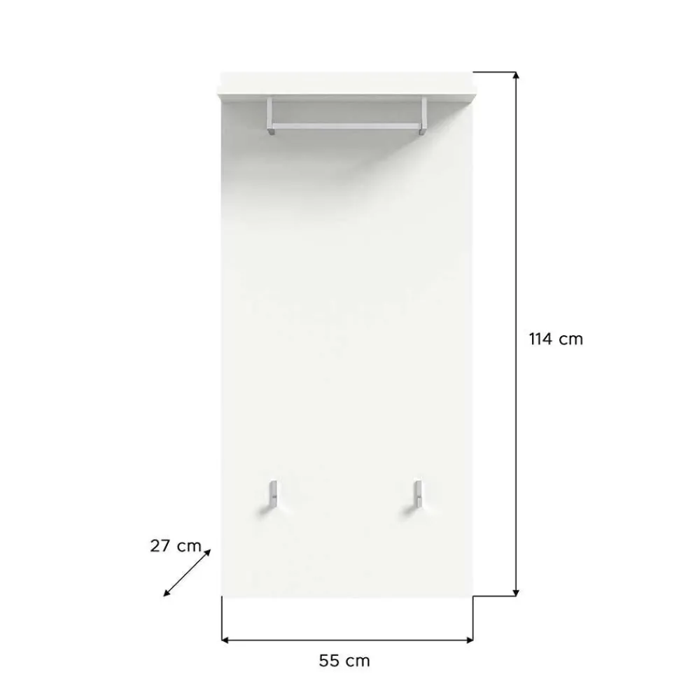 Wohnen Bürogarderoben*Schlichtes Garderobenpaneel in modernem Design - Rugova