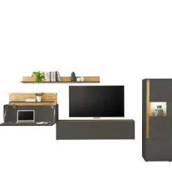 Wohnen Wohnwände|Wohnwand*Schlicht-moderne Wohnwand Möbel - Ahilav (vierteilig)