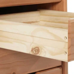 Wohnen Schmale Kiefernholz Kommode mit sechs Schubladen - Calpano