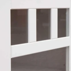 Wohnen Schmale Landhaus Vitrine aus Kiefernholz - Bordona