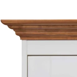 Wohnen Schmale Landhaus Vitrine aus Kiefernholz - Bordona