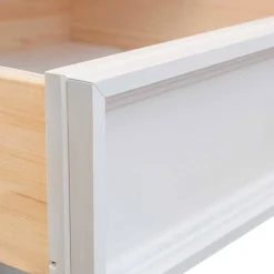 Wohnen Schmale Landhaus Vitrine aus Kiefernholz - Bordona