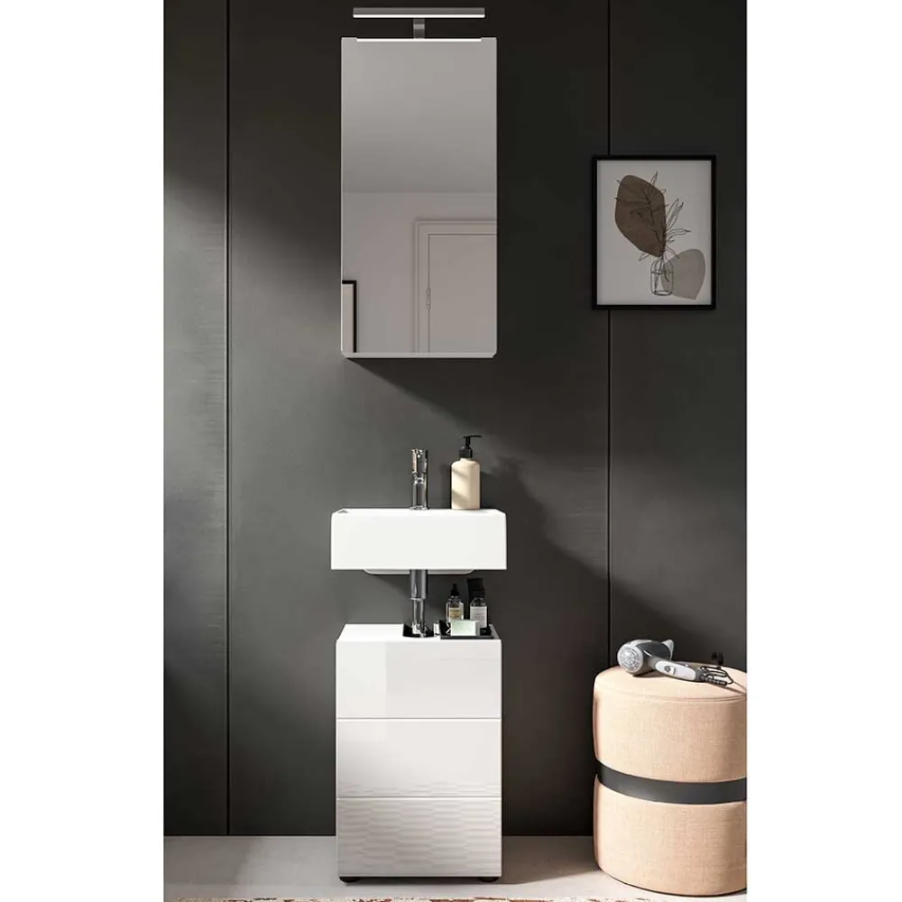 Wohnen Schmale Waschplatz Kombi 38 cm breit - Vitablos (zweiteilig)