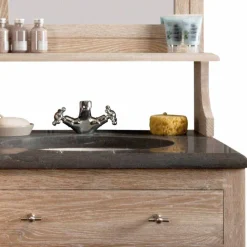 Wohnen Schmales Badezimmermöbel-Set Vish im rustikalen Landhausstil