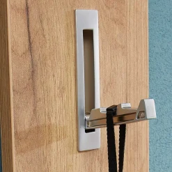 Wohnen Schmales Garderoben Paneel Reestyl in Eichefarben