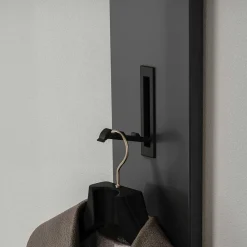 Wohnen Bürogarderoben|Garderoben*Schmales Garderobenpaneel in Dunkelgrau - Flemingo