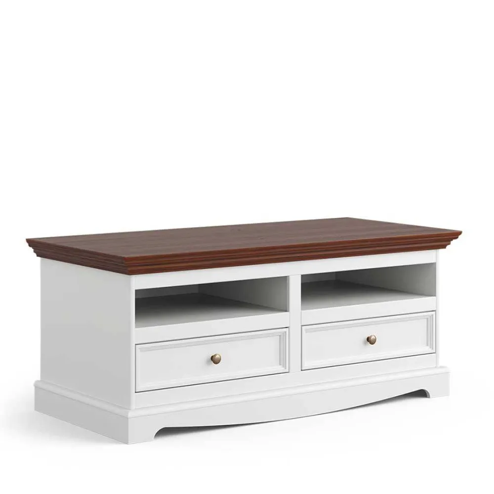 Wohnen Schmales Landhaus TV Board mit 111 cm Breite - Manipur