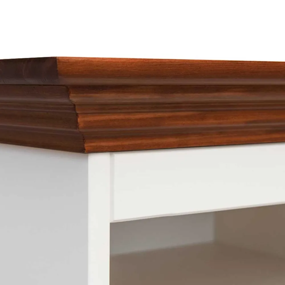 Wohnen Schmales Landhaus TV Board mit 111 cm Breite - Manipur