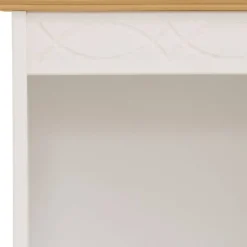 Wohnen Esszimmer-Vitrinen*Schmales Regal in Weiß und Honigfarben - Zentra