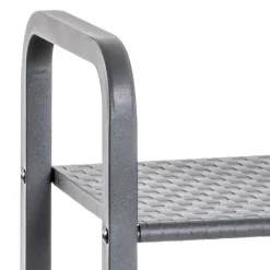 Wohnen Schmales Standregal aus grauem Stahl - Pazionan