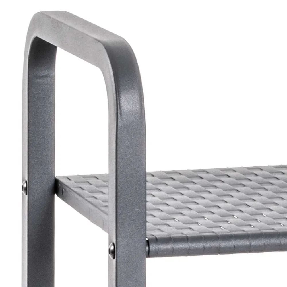 Wohnen Schmales Standregal aus grauem Stahl - Pazionan