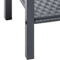 Wohnen Schmales Standregal aus grauem Stahl - Pazionan