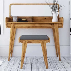 Wohnen Schminktisch & Hocker - moderner Retro Style - Hardus (zweiteilig)