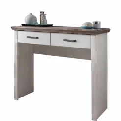 Wohnen Schminktisch Konsole Izarella in Weiß und Taupe