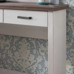 Wohnen Schminktisch Konsole Izarella in Weiß und Taupe