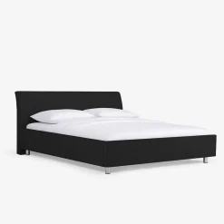 Wohnen Betten|Betten*Schönes Stoffbett Fidelphia in Schwarz