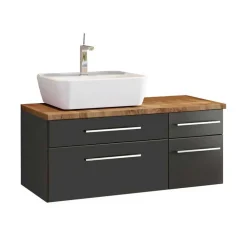 Wohnen Glasmöbel|Badezimmer Komplett*Schönes Waschplatz Set fürs Bad - Estregos I (dreiteilig)