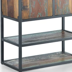 Wohnen Esszimmer-Vitrinen|Shabby Chic Möbel*Schrank aus Recyclingholz mit Lackresten - Miriam