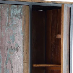 Wohnen Esszimmer-Vitrinen|Shabby Chic Möbel*Schrank aus Recyclingholz mit Lackresten - Miriam