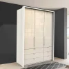 Wohnen Schrank fürs Schlafzimmer in Creme Glas & Weiß - Zidarie