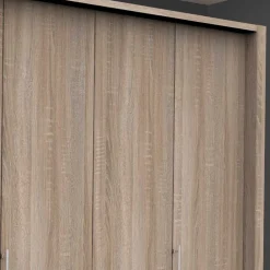 Wohnen Kleiderschränke|Kleiderschränke*Schrank fürs Schlafzimmer in Holz Nachbildung - Zayun