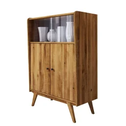 Wohnen Schrank im Mid Century Stil aus Wildeiche Holz - Hardus