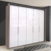 Wohnen Schränke|Kleiderschränke*Schrank in Weiß Glas & Eiche Dunkel - Empresian