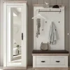 Wohnen Schrank mit Spiegeltür & Garderobe - Nedita (dreiteilig)