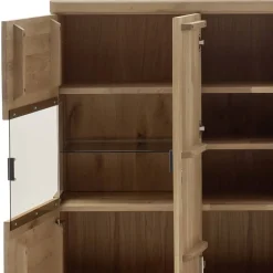 Wohnen Schrankvitrine aus hellem Asteiche Massivholz - Losiamos