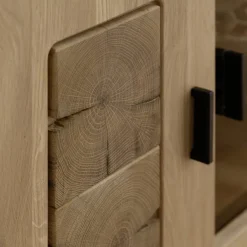 Wohnen Schrankvitrine aus hellem Asteiche Massivholz - Losiamos