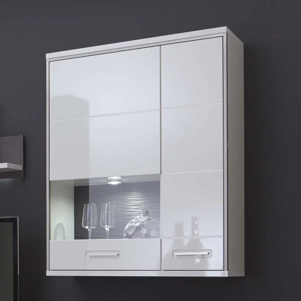 Wohnen Wohnwände|Wohnwand*Schrankwand Tacroma in Weiß Hochglanz (fünfteilig)