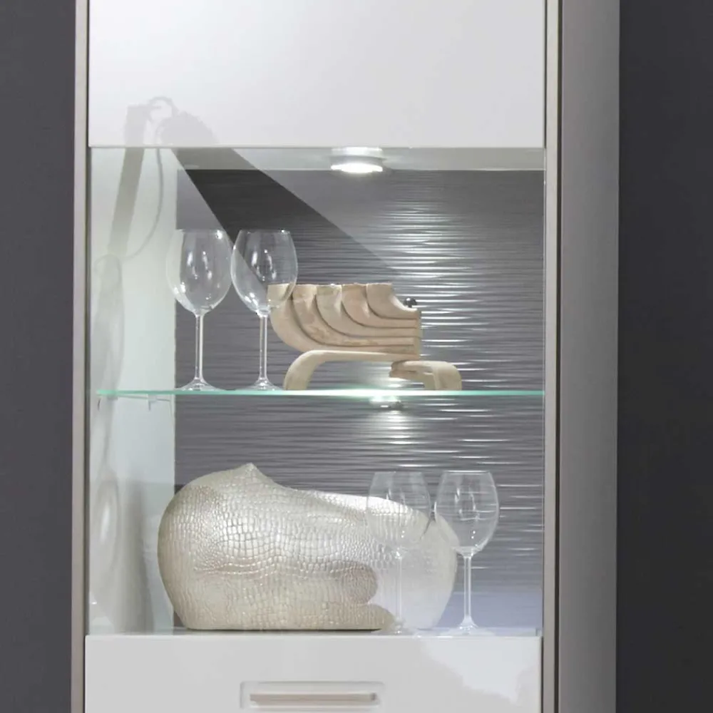 Wohnen Wohnwände|Wohnwand*Schrankwand Tacroma in Weiß Hochglanz (fünfteilig)