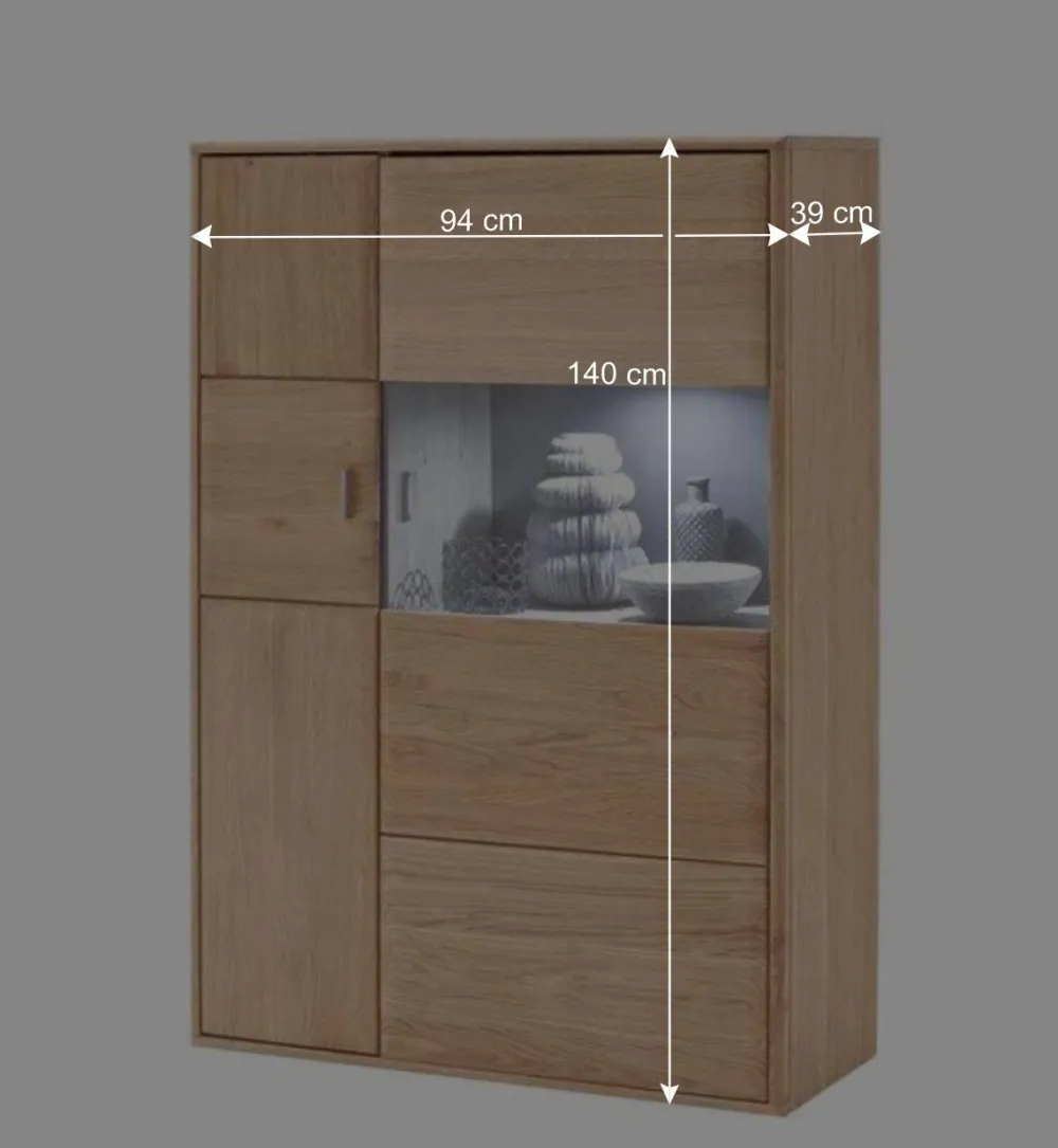 Wohnen Wohnwände|Wohnwand*Schrankwand Vernella in Eiche Bianco (vierteilig)