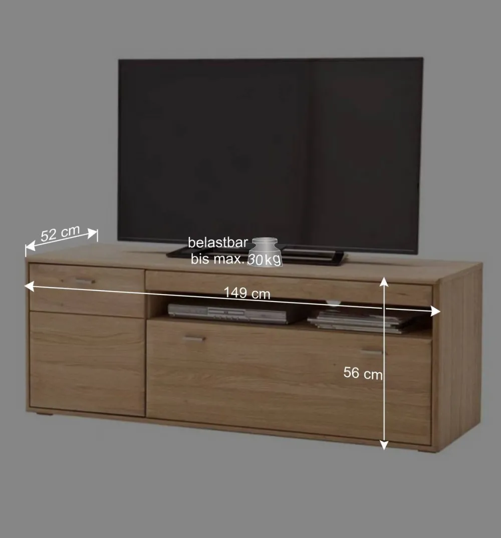 Wohnen Wohnwände|Wohnwand*Schrankwand Vernella in Eiche Bianco (vierteilig)