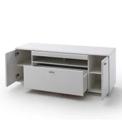 Wohnen Schrankwand Wohnzimmer in Weiß - Hazime (vierteilig)