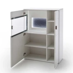 Wohnen Schrankwand Wohnzimmer in Weiß - Hazime (vierteilig)