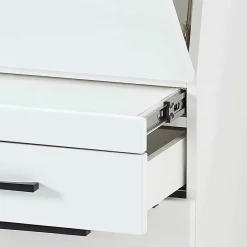 Wohnen Weiße Möbel|Sideboards & Kommoden*Schreibschrank mit Klappe & zwei Türen - Quakes