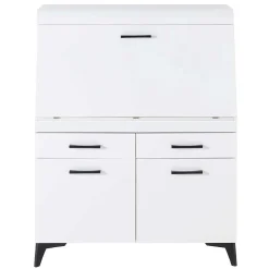 Wohnen Weiße Möbel|Sideboards & Kommoden*Schreibschrank mit Klappe & zwei Türen - Quakes